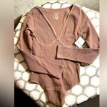 Free People Bodysuit, Intimately , NWT, Clay color, ribbed and lovely detail Photo 0
