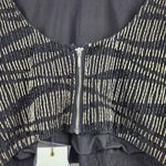 Retrofête Retrofete Bryant Sequin Tiger Stripe Top Long Sleeve Beaded Size Large Black NWT Photo 7