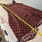 Free People  Molly Babydoll Swing Dress Zipper Back Polka Dot Red Black Women’s M Photo 9