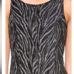 Free People  Chenille Zebra Print Drop Waist Dress in Black Grey Size 2 XS Photo 1