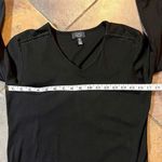 Jones New York 3/4 Sleeves Embellishment At Shoulder Black Shirt Photo 8