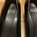 Stuart Weitzman  Womens Black Brown tortoise Patent Leather Wedge Heels Photo 2