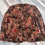 Talbots Vintage  Velvet Multicolor Paisley Blazer | Cotton-Silk Photo 2