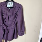 Anthropologie Tabitha Ruffle Front Balloon Sleeve Belted Blazer size 10 Photo 3