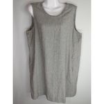 Eileen Fisher Graphite Organic Linen Pinstripe Tunic Dress Women's Est. Large Photo 1