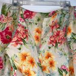 Emma James 100% Silk Shorts Skort Size 14 Tan Floral Photo 4