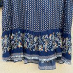 Umgee Blue Peasant Tunic Dress Size Medium 3/4 Sleeve Photo 2