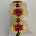 Vibrant Floral Beaded Bracelet Photo 0