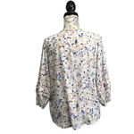 Hope And Harlow Floral Peasent Blouse Womens Ditzy Knit Boho Modest S Modest White Photo 3