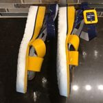 Carnaby London Power patent sandals lakers Yellow Purple Women’s Size 5.5 36 Photo 6