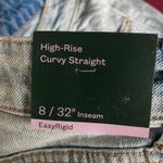Wild Fable NEW High Rise Curvy Straight Distressed Denim Jeans Light Blue Size 8 Photo 4
