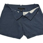Calvin Klein Midnight Oil Blue Linen Classic Shorts Size 6 Photo 0