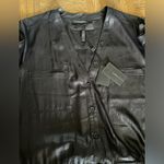 BCBGMAXAZRIA NWT BCBG Faux Leather Shirt Dress Photo 6