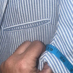 Vintage Real Life white and blue pinstripe Blazer women's Size S Photo 5