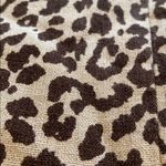 J.Crew  Linen Leopard Print Cafe Capri Pants w Pockets Cuffed Hem Brown Tan 10 Photo 2