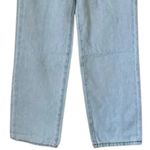 We Wore What NWT CutOut High Rise StraightBaggy Leg Jean Belt 28 Indigo Super Blue Photo 2