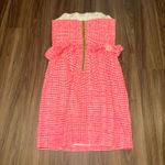 Lilly Pulitzer  Lowe Pink White Dress Green Zipper Size 0 Sorority Event AKA‎ Photo 5