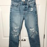 frame denim FRAME Le Original Distressed Light Wash Cropped Jeans Size 27 Photo 0