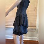 Max and Cleo Black Pleated Mini Cocktail Dress Photo 4