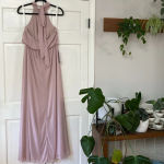 Azazie Bridesmaid Landry Maxi Dress Vintage Rose Size A8 New With Tags Size 8 Photo 10