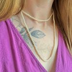 Petite Pearl Necklace Vintage “Siobhan” Classic Elegant Feminine Pearlcore White Photo 1