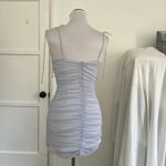 Cotton Candy LA Light Blue Ruched Drawstring Tie Shoulder Bodycon Mini Dress S Photo 5
