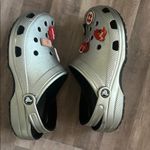 Crocs Silver with Classic Clogs with Jibbitz Charms Photo 2