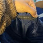 The Limited  Navy Blue Satin Strapless Ruffle Dress Photo 2