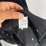 Skies Are Blue  Curvy Blazer Womens 2X Black Stretch Polka Dot Linen Notch Lapel Photo 6