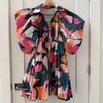 Love Highlight Dress Wild Floral DRAMATIC Balloon Sleeves Size S Pink Photo 1