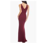 Dress the Population  Jordan Dress Size Large Burgundy NWT Bridesmaid Formal Gown Photo 2