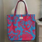 Lilly Pulitzer For Estee Lauder Tote Bag Blue Red Photo 1