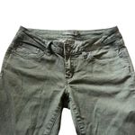 prAna  Women's 2 Jeans Green Denim Skinny Leg Low Rise Stretch‎ Pockets Photo 1