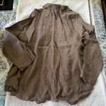 J.Jill  100% Linen Light Brown Shiitake Button Down Blouse NWT Size Large Photo 7