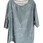 MISSLOOK NWOT Teal Leaf Pattern Blouse Green Size XL Photo 0