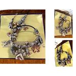 Paw Print Necklace Earrings Set Pendant 17 inch Handmade New Dog Bone An… Gold Photo 8