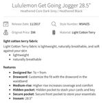Lululemon Get Going Jogger 28.5" in Heathered Core Dark Grey Size 4 Photo 9