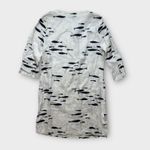 Talbots Linen beaded white and blue fish print Mini dress Size S Photo 8