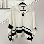 Ashley Stewart Ivory/combo Hooded Women’s Sweater NWT Photo 2