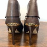 Michael Kors  Women's Peep Toe 4" Stiletto Heel Ankle Boots Brown Size 9M Photo 3