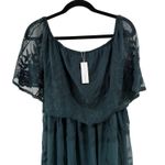 Baltic Born ‎ Leon Off Shoulder Dress Womens Large Forest Green Lace Maxi NWT Photo 6