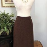 Le Suit Vintage Brown Skirt For Women Size 14 Lined Zipper Back Photo 0