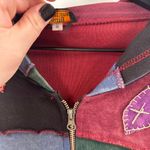 Rising International Vintage Patchwork Zip Up Jacket Size Medium Red Photo 5
