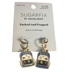 Sugarfix By Baublebar Earrings Packed and Prepped Got It In Bag Bookbag Dangles Blue Photo 0