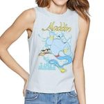 Fifth Sun NWT Light Blue Aladdin Genie Tank Top Tee New Photo 0