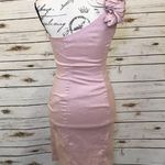 Adrianna Papell Rose Pink One Shoulder Dress Photo 6