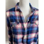 Gap  Pendleton • Blue Pink Plaid Flannel Shirt Photo 4
