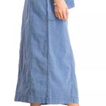 Free People NEW Size 2 Catching Feelings Chambray Denim Blue Tie Midi Skirt BNWTS Photo 2