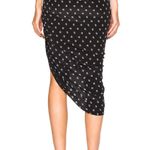 Veronica Beard Ari Black Silk Blend Ruched Asymmetrical Midi Skirt Size 12 Photo 2