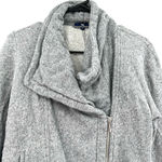 Gap  size Small zip up gray moto style jacket‎ with pockets 100% cotton Photo 2